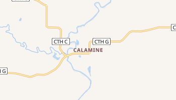 Calamine, Wisconsin map