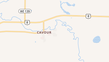 Cavour, Wisconsin map