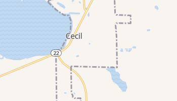 Cecil, Wisconsin map