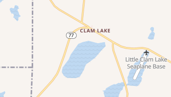 Clam Lake, Wisconsin map