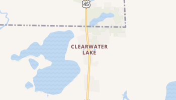 Clearwater Lake, Wisconsin map