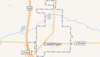 Coleman, Wisconsin map