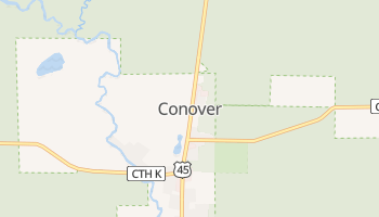 Conover, Wisconsin map