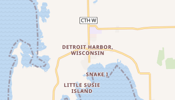 Detroit Harbor, Wisconsin map