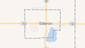 Elderon, Wisconsin map