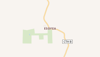 Esofea, Wisconsin map