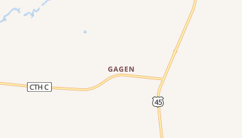 Gagen, Wisconsin map