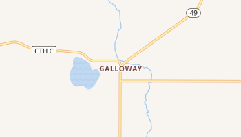 Galloway, Wisconsin map