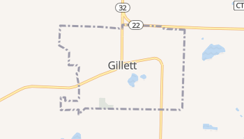Gillett, Wisconsin map