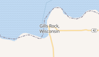 Gills Rock, Wisconsin map