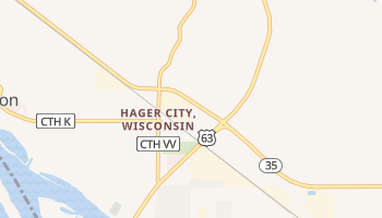 Hager City, Wisconsin map