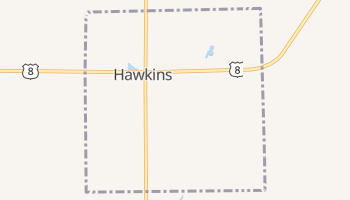 Hawkins, Wisconsin map