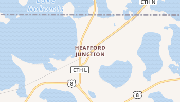 Heafford Junction, Wisconsin map