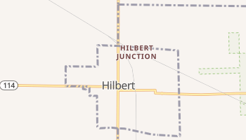 Hilbert, Wisconsin map