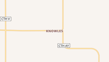 Knowles, Wisconsin map