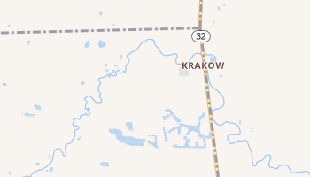 Krakow, Wisconsin map
