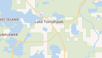 Lake Tomahawk, Wisconsin map