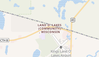 Land O' Lakes, Wisconsin map