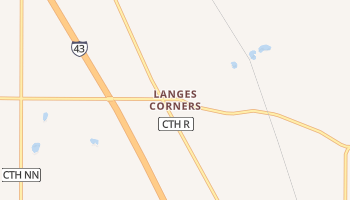 Langes Corners, Wisconsin map