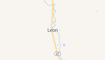 Leon, Wisconsin map