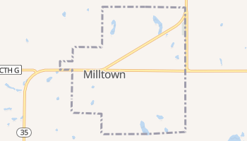 Milltown, Wisconsin map