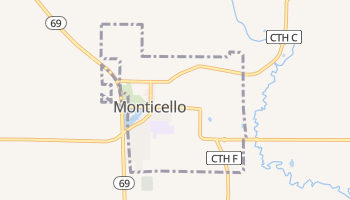 Monticello, Wisconsin map