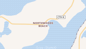 Northwoods Beach, Wisconsin map