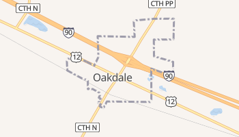 Oakdale, Wisconsin map