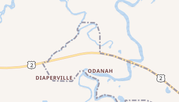 Odanah, Wisconsin map