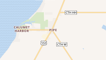 Pipe, Wisconsin map