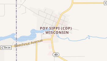 Poy Sippi, Wisconsin map