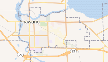 Shawano, Wisconsin map