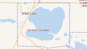 Shell Lake, Wisconsin map