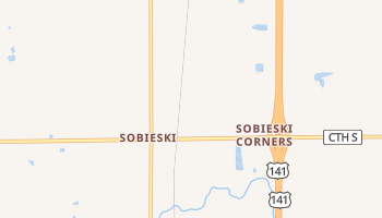 Sobieski, Wisconsin map