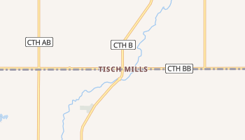 Tisch Mills, Wisconsin map