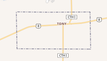 Tony, Wisconsin map