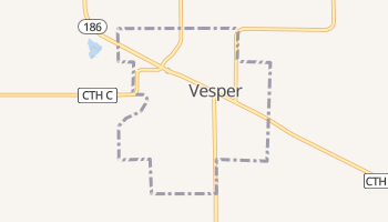 Vesper, Wisconsin map