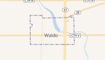 Waldo, Wisconsin map