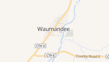 Waumandee, Wisconsin map