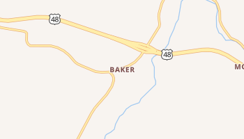 Baker, West Virginia map