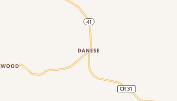 Danese, West Virginia map