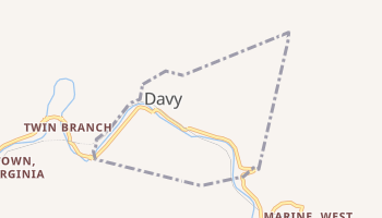 Davy, West Virginia map