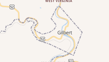 Gilbert, West Virginia map