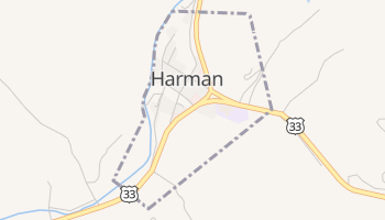 Harman, West Virginia map