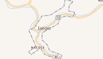 Iaeger, West Virginia map