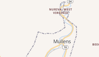 Mullens, West Virginia map