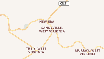 Sandyville, West Virginia map
