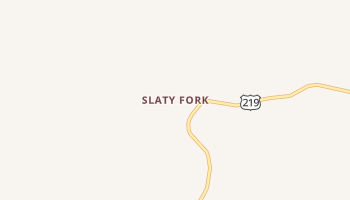 Slaty Fork, West Virginia map