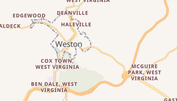 Weston, West Virginia map