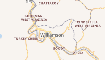 Williamson, West Virginia map